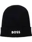BOSS Green muts Asic Beanie-X zwart effen
