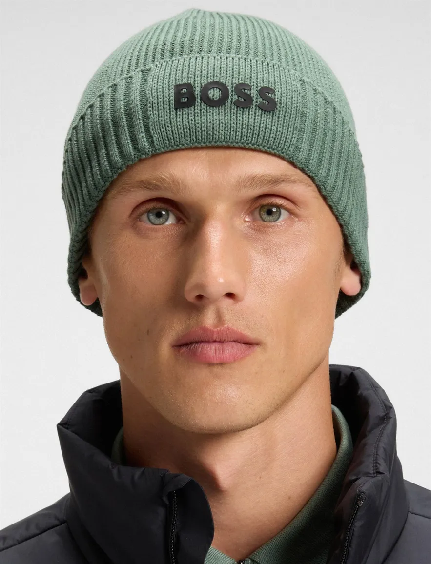 BOSS Green muts Asic Beanie-X groen
