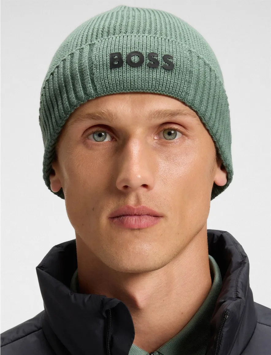 BOSS Green muts Asic Beanie-X groen