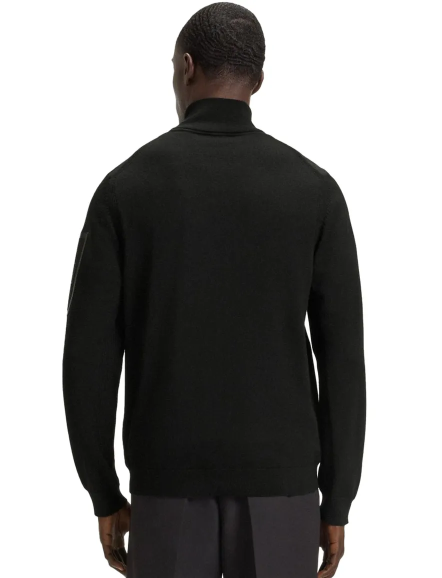 Boss Green vest zwart regular fit polyester