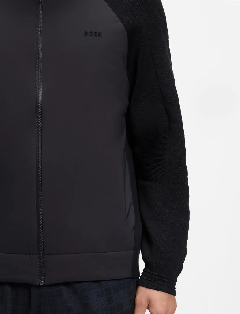Boss Green Vest donkerblauw regular fit effen