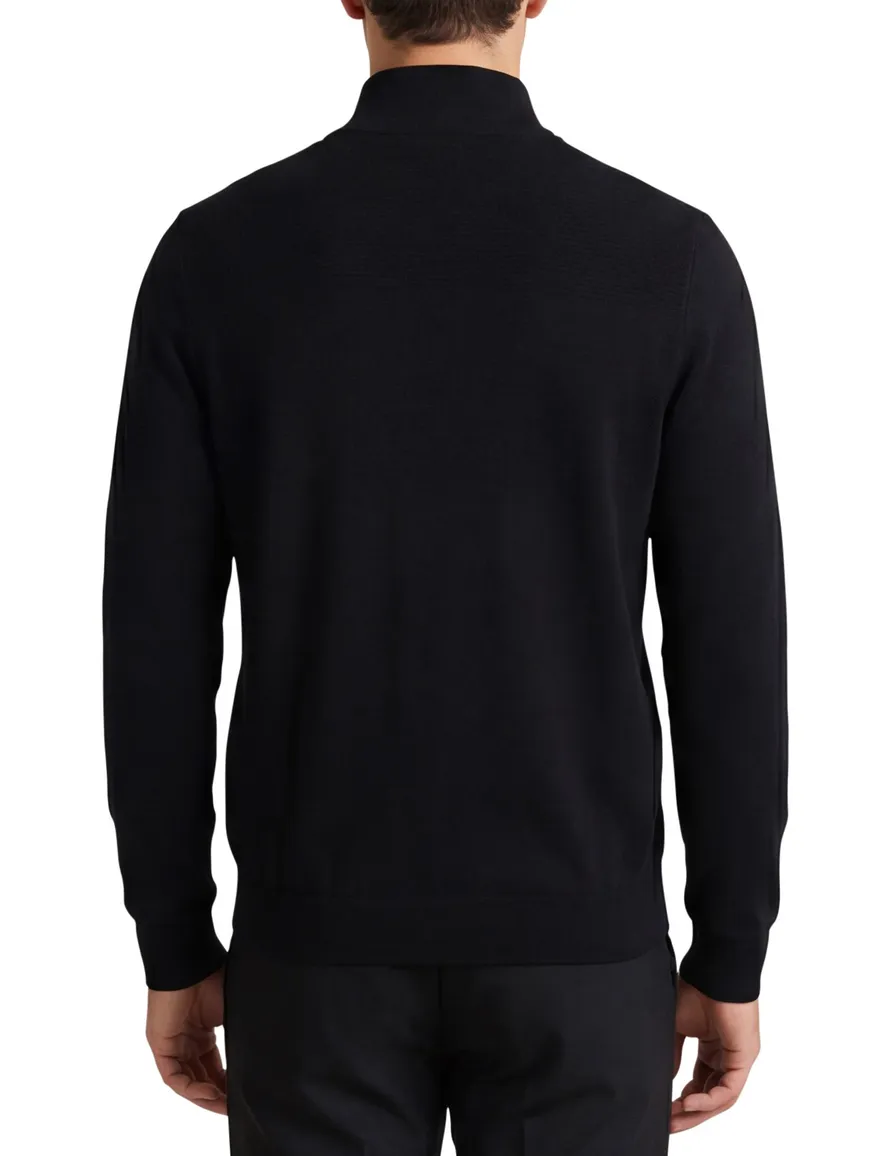 Boss Green Momentum-X half zip trui zwart normale fit
