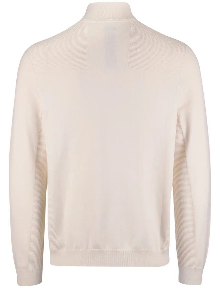 Boss Green Momentum-X half zip trui effen creme normale fit