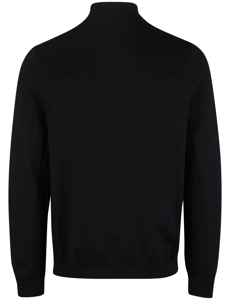 Boss Green Momentum-X half zip zwart effen trui normale fit