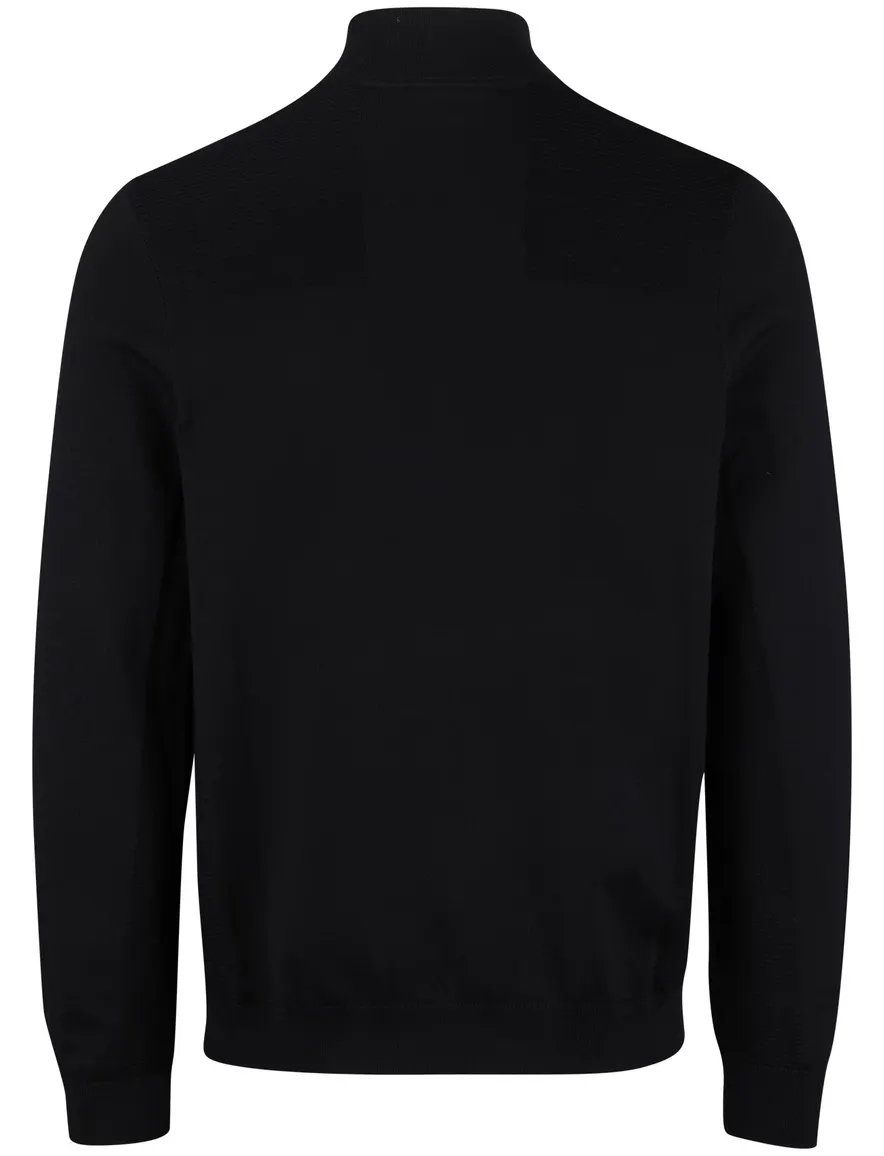 Boss Green Momentum-X half zip zwart effen trui normale fit