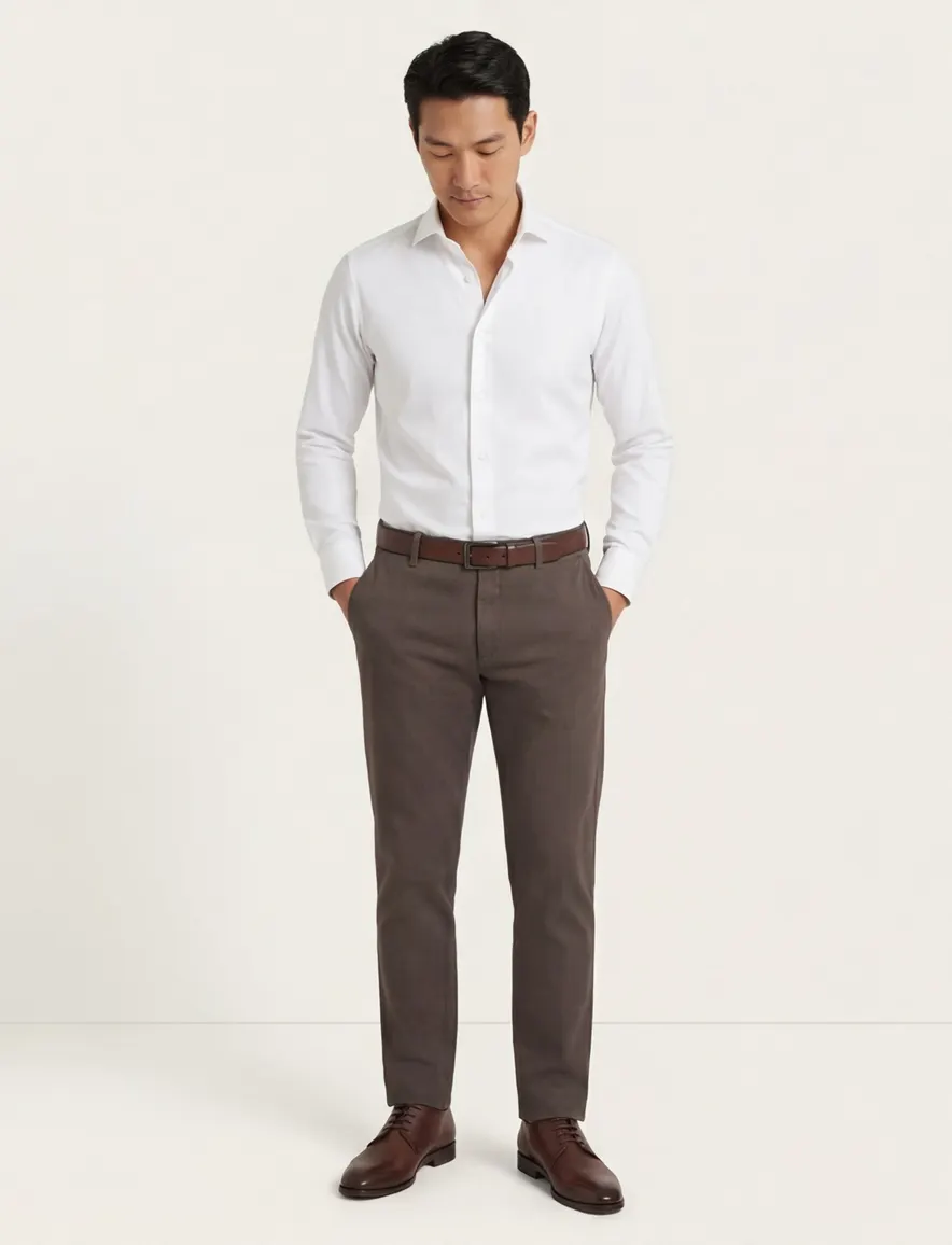 Cavallaro Napoli business overhemd wit stretch