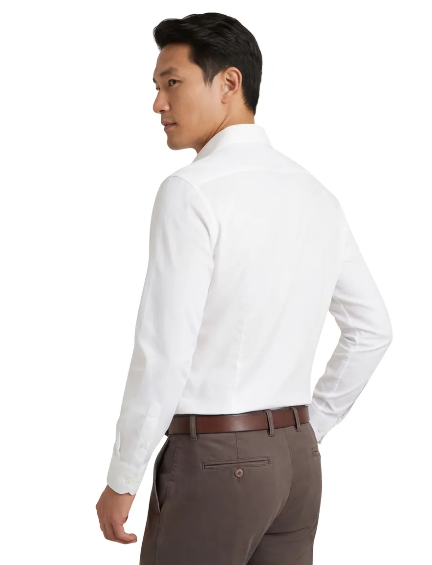 Cavallaro Napoli business overhemd wit stretch