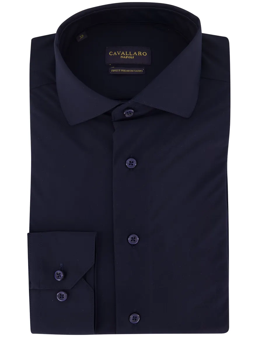 business overhemd donkerblauw Cavallaro Napoli