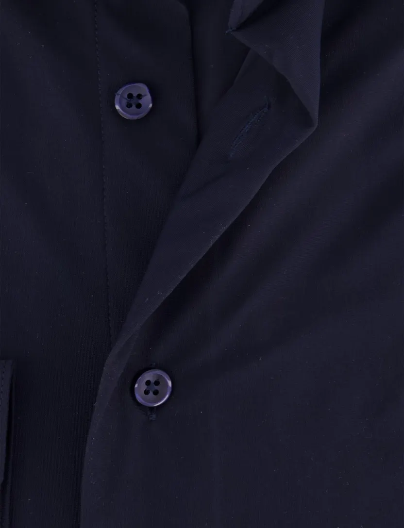 Cavallaro Napoli business overhemd donkerblauw stretch