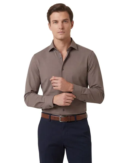 Cavallaro Cavallaro Napoli business overhemd bruin jersey