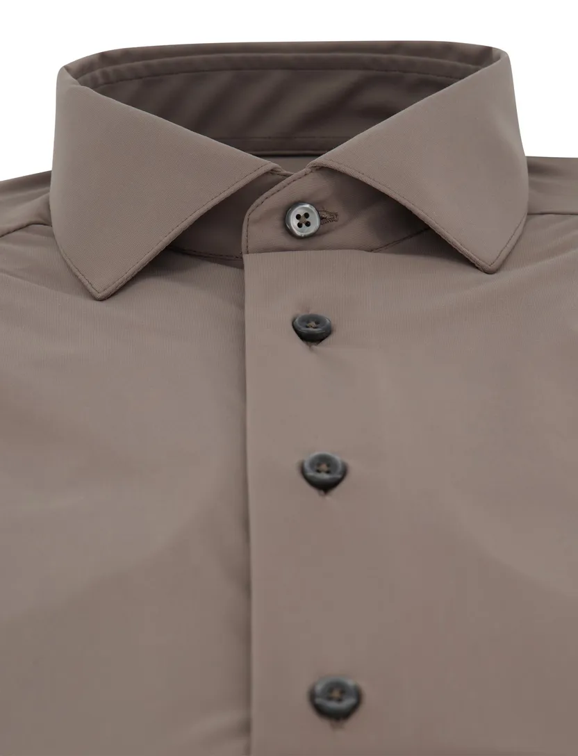 Cavallaro napoli overhemd taupe ml7