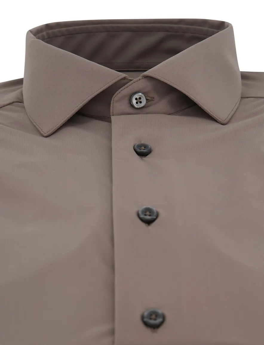 Cavallaro napoli overhemd taupe ml7