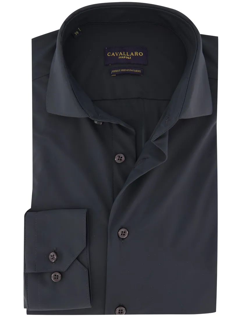 Business overhemd Cavallaro Napoli grijs jersey