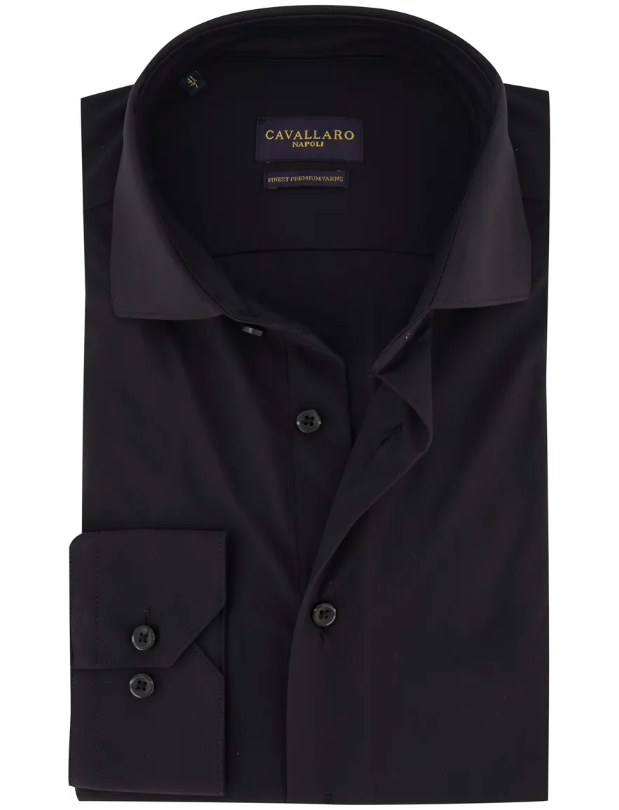 Cavallaro Tanisco overhemd mouwlengte 7 zwart