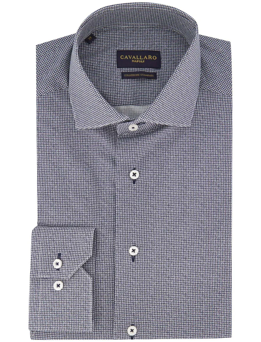Cavallaro Napoli business overhemd zwart katoen