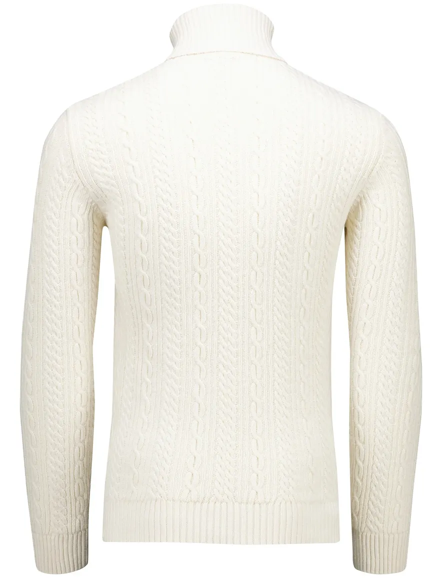 Cavallaro Mergio coltrui creme gebreid katoen