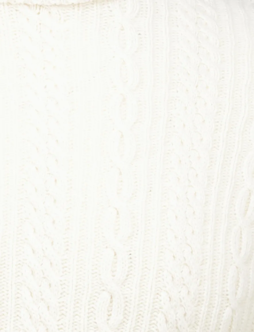 Cavallaro Mergio coltrui creme gebreid katoen
