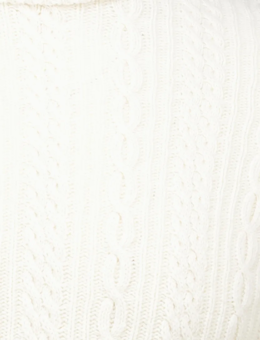 Cavallaro Mergio coltrui creme gebreid met boord