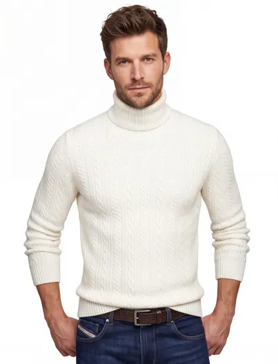 Cavallaro Cavallaro Mergio coltrui creme gebreid katoen