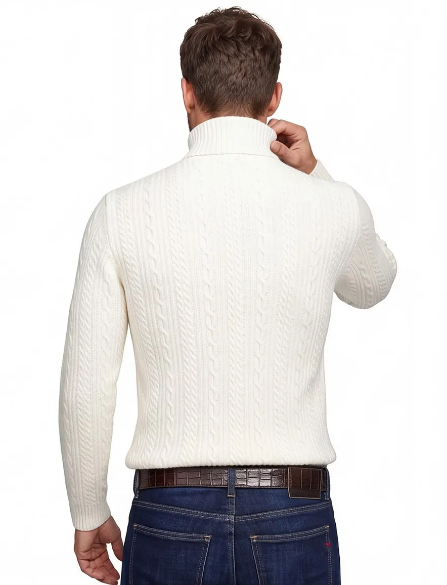 Cavallaro Mergio coltrui creme gebreid katoen