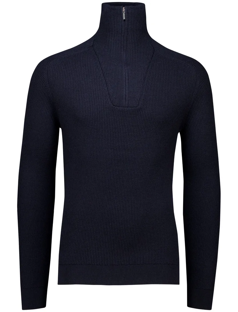 Cavallaro half zip pullover donkerblauw
