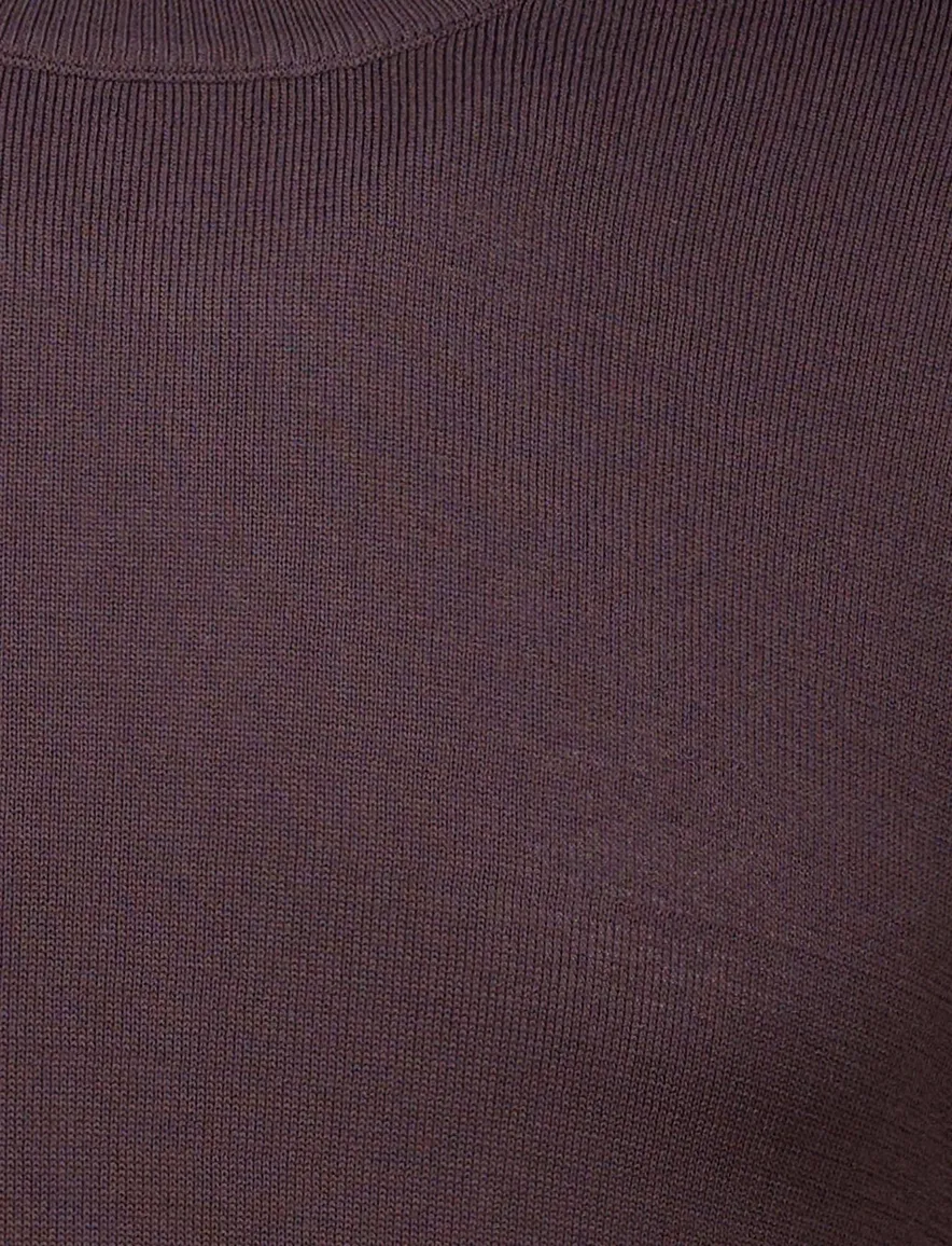 Cavallaro trui aubergine effen Milacio turtle neck