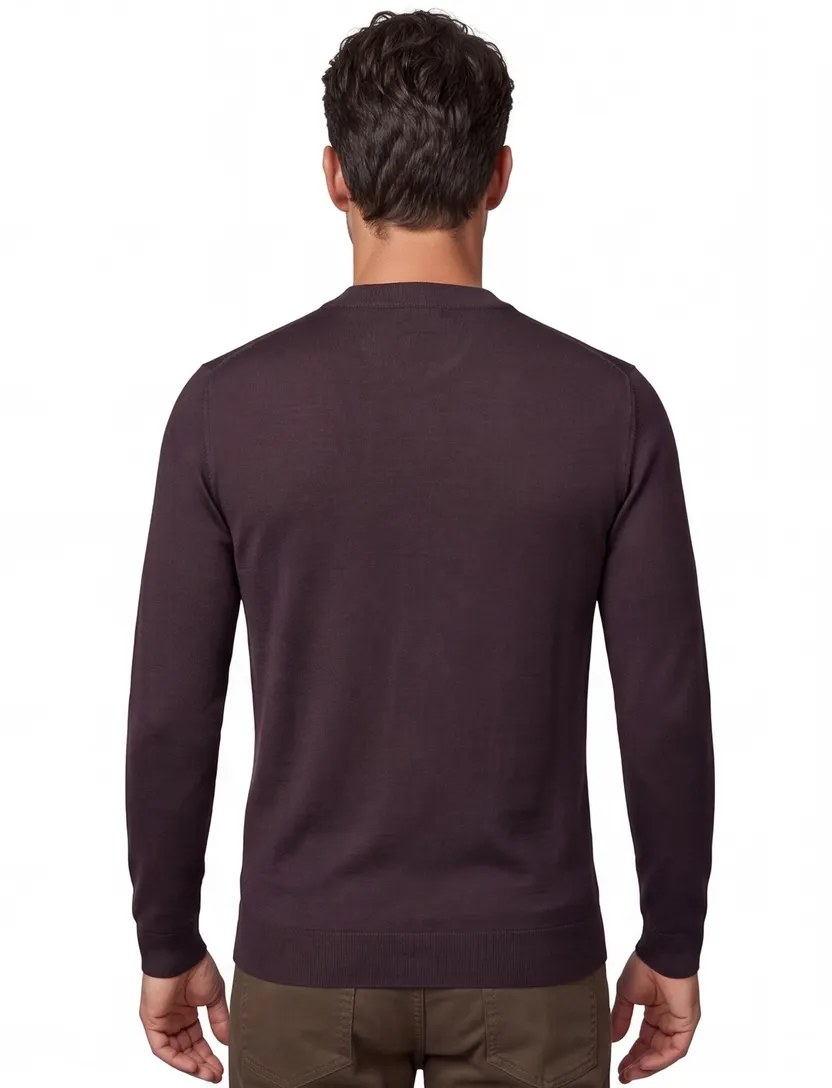 Cavallaro trui aubergine effen viscose