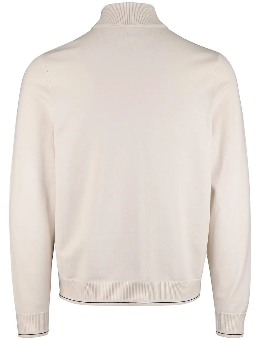 Boss Green vest beige zwarte rits