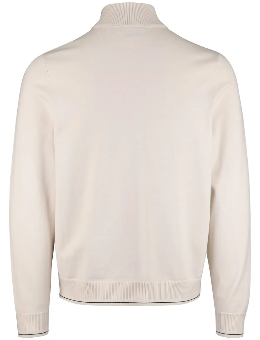 Boss Green vest creme zwarte rits