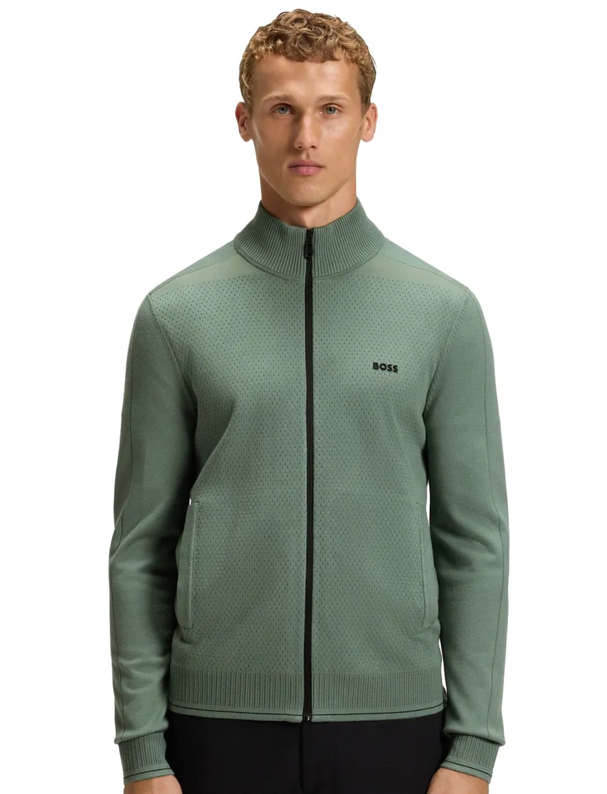 Boss Green vest turquoise viscose effen regular fit