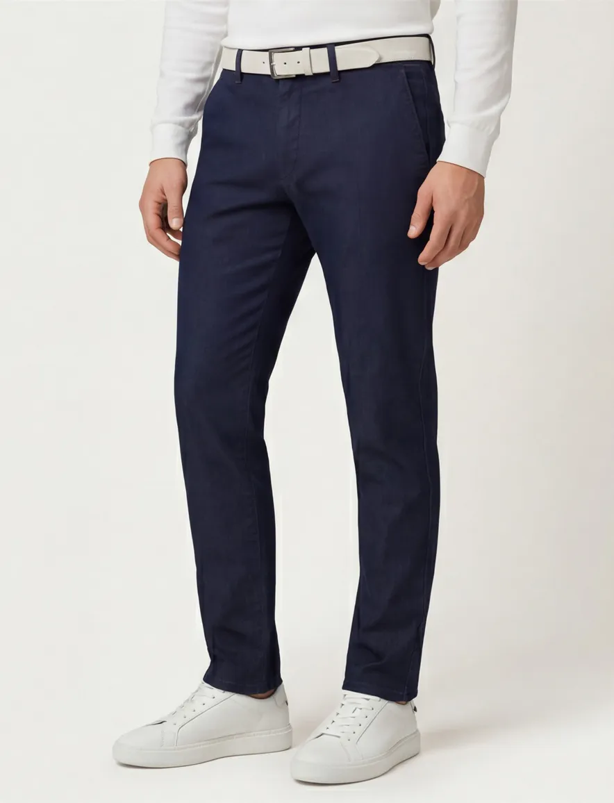 Pantalon chino donkerblauw Boss orange