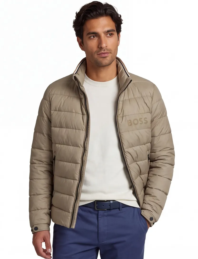 Winterjas Boss Zwart groen