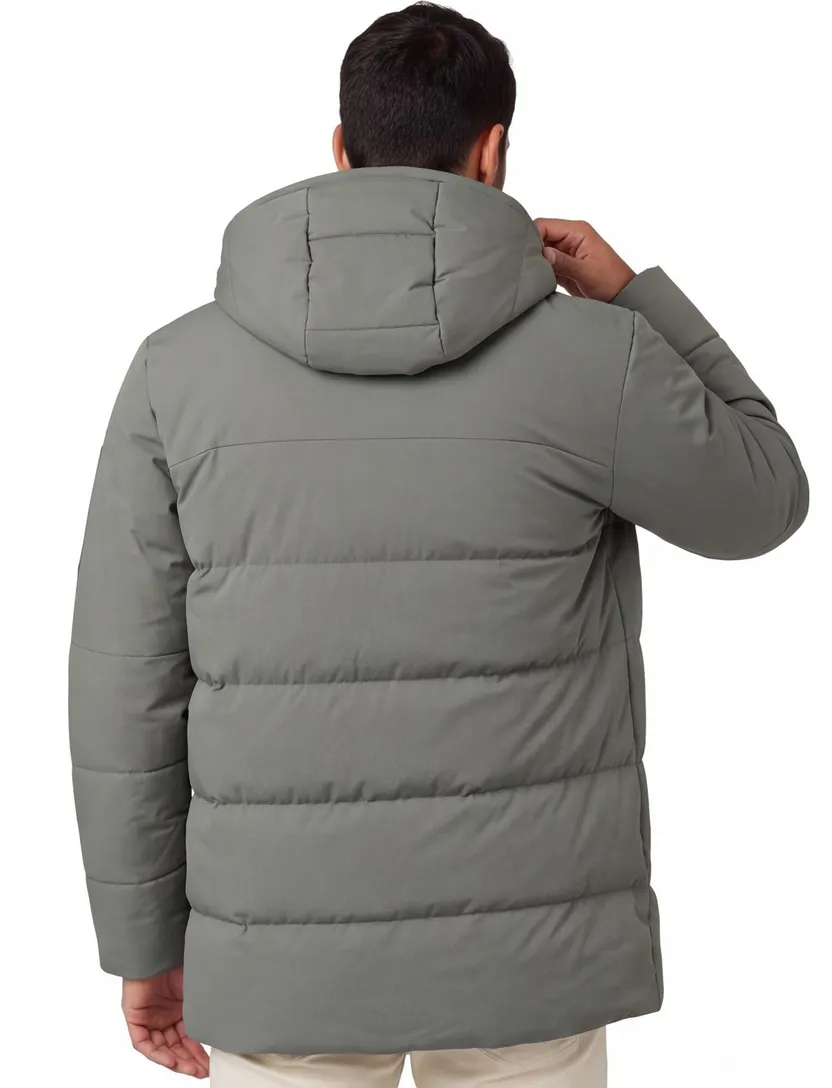 Boss Green winterjas groen capuchon normale fit