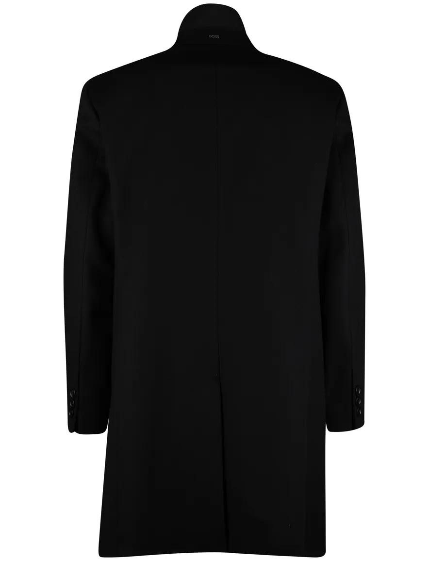 BOSS Black manteljas H-Jared zwart effen