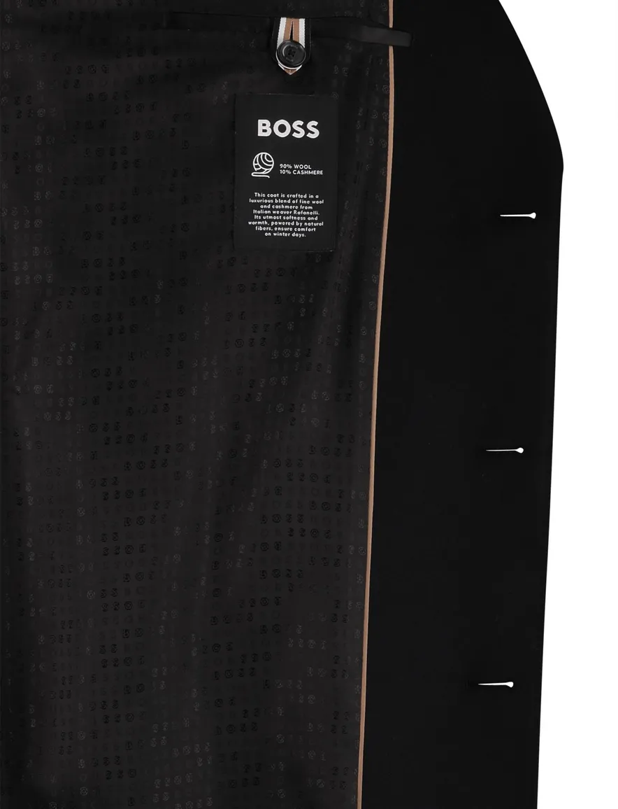 BOSS Black manteljas H-Jared zwart effen