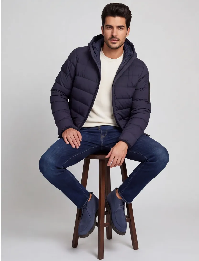 Donkerblauw Boss Green tussenjas
