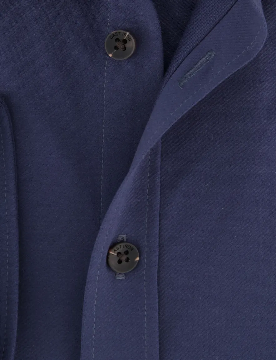 Cast Iron overhemd donkerblauw effen slim fit