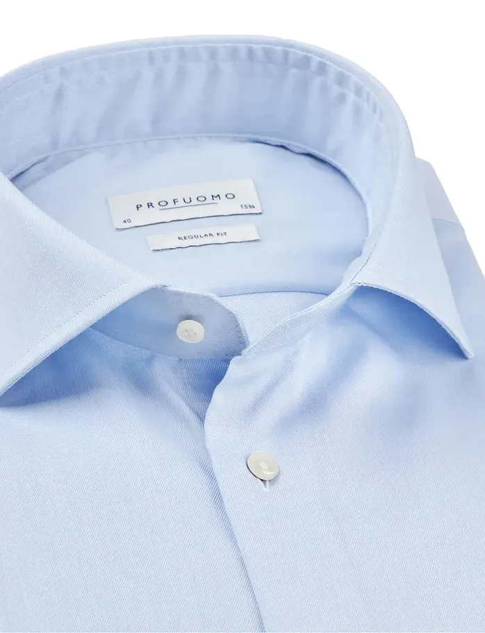 business overhemd Profuomo lichtblauw katoen