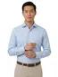 Profuomo Blauw two ply twill overhemd semi-wide collar