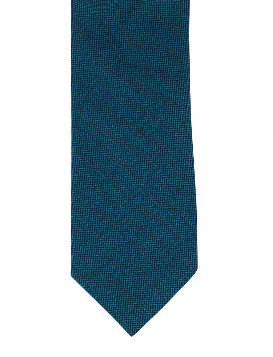 Profuomo stropdas turquoise geprint