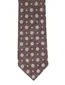 Profuomo stropdas bloemenprint bruin