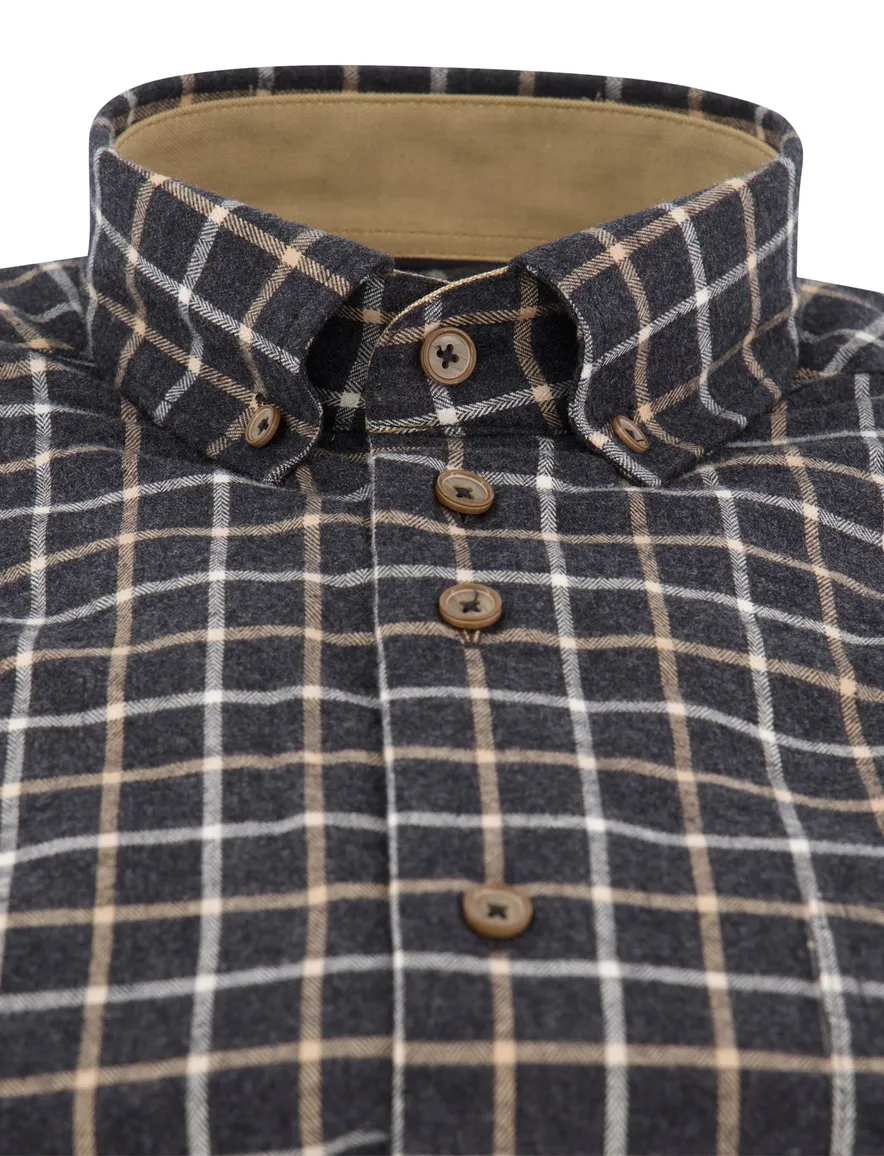 casual overhemd camel Portofino Regular Fit