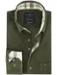 Portofino overhemd groen corduroy met borstzak