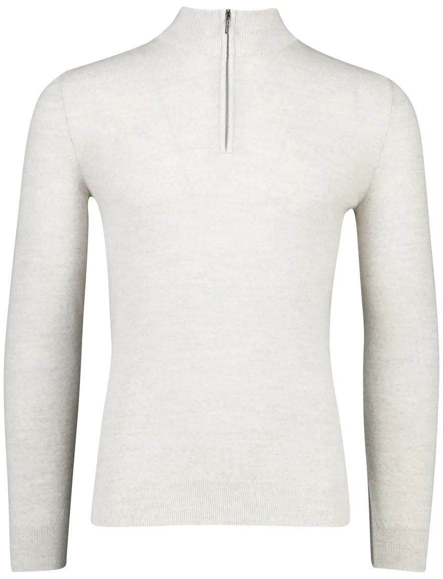 Cavallaro Trui Half Zip grijs merinowol