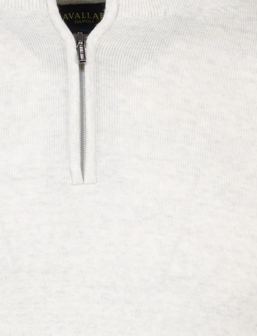 Cavallaro Trui Half Zip grijs merinowol