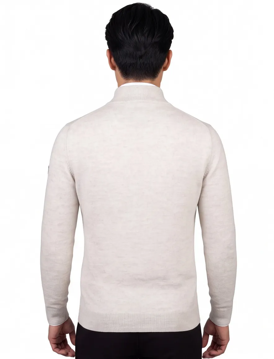 Cavallaro Trui Half Zip grijs merinowol