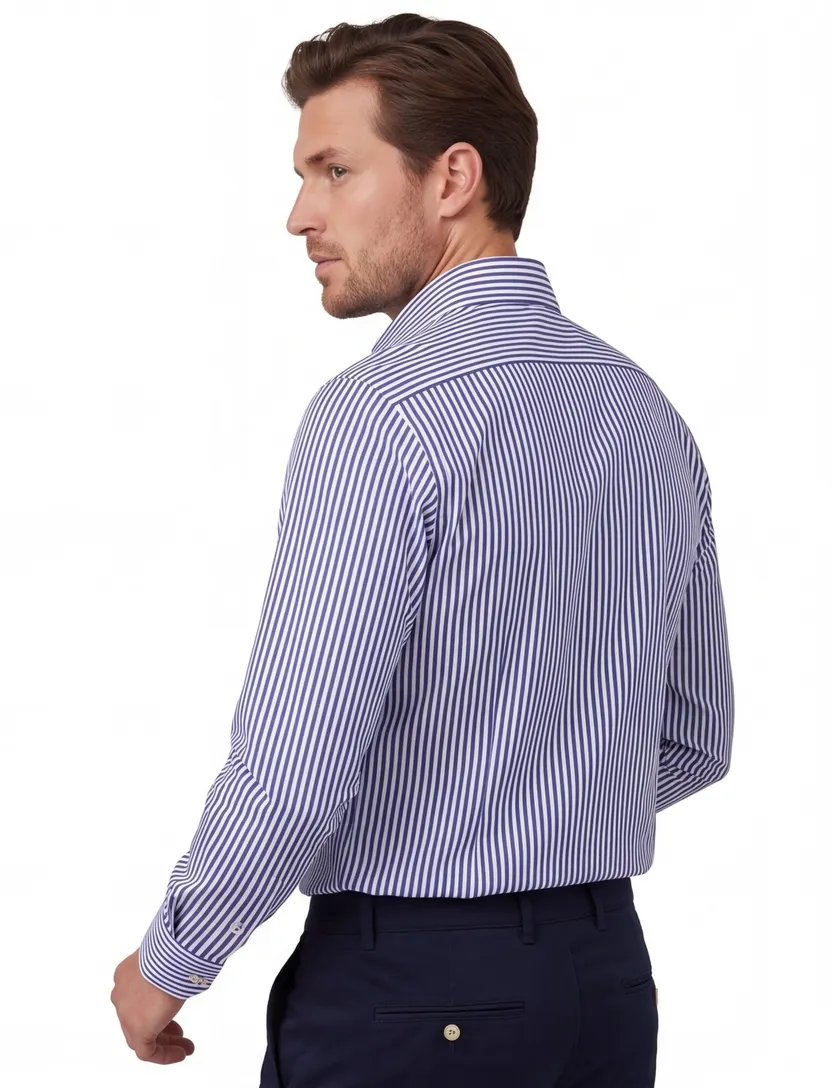 Cavallaro overhemd blauw mouwlengte 7