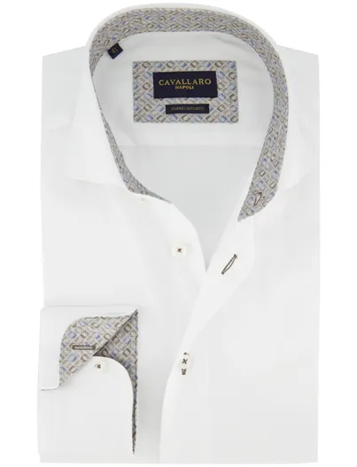 Cavallaro Cavallaro Luino overhemd ml 5 wit effen