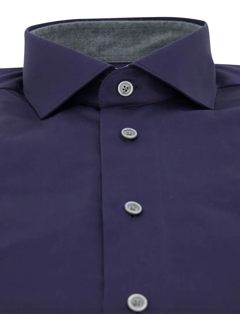 Cavallaro napoli overhemd katoen donkerblauw ml7