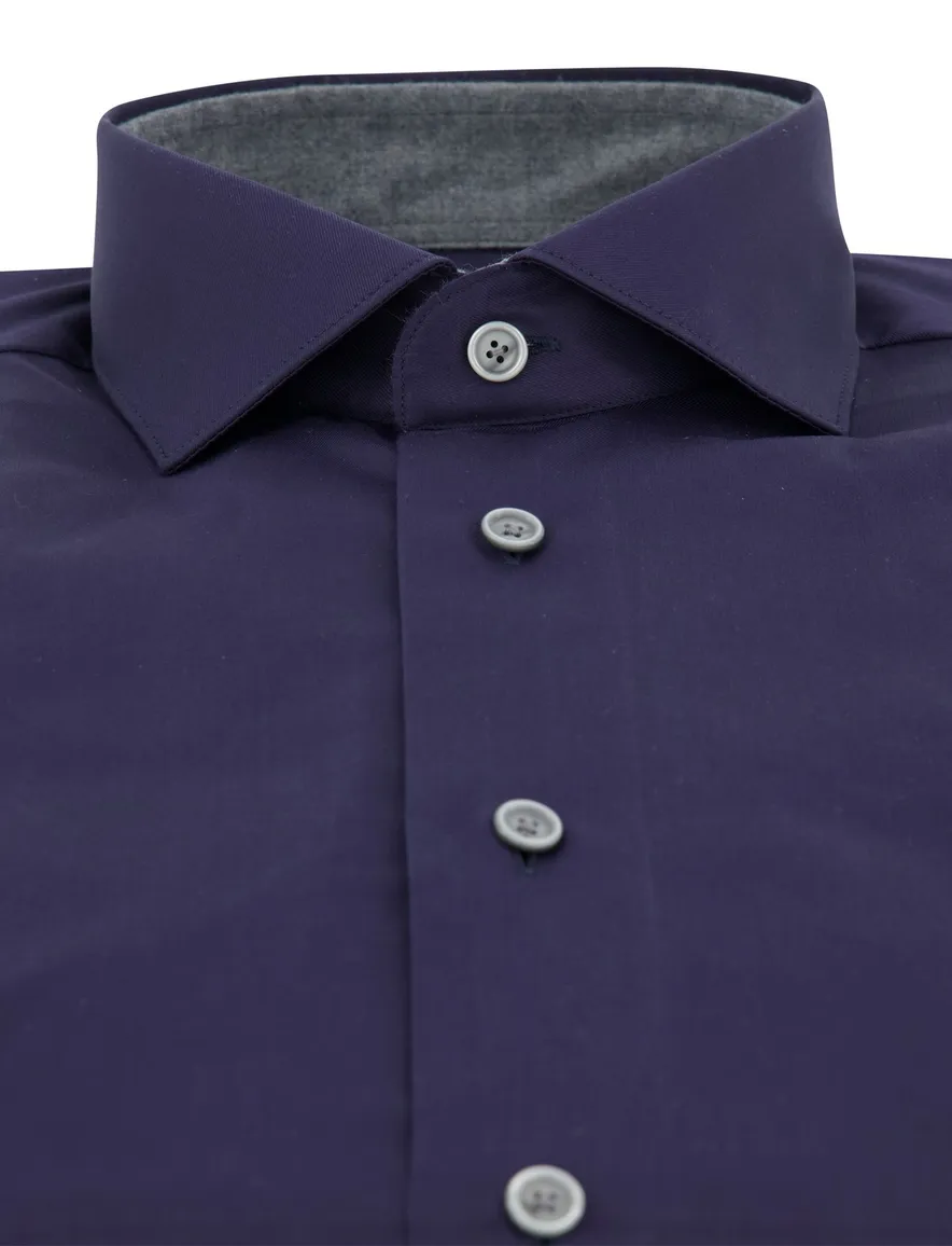 Cavallaro napoli overhemd katoen donkerblauw ml7